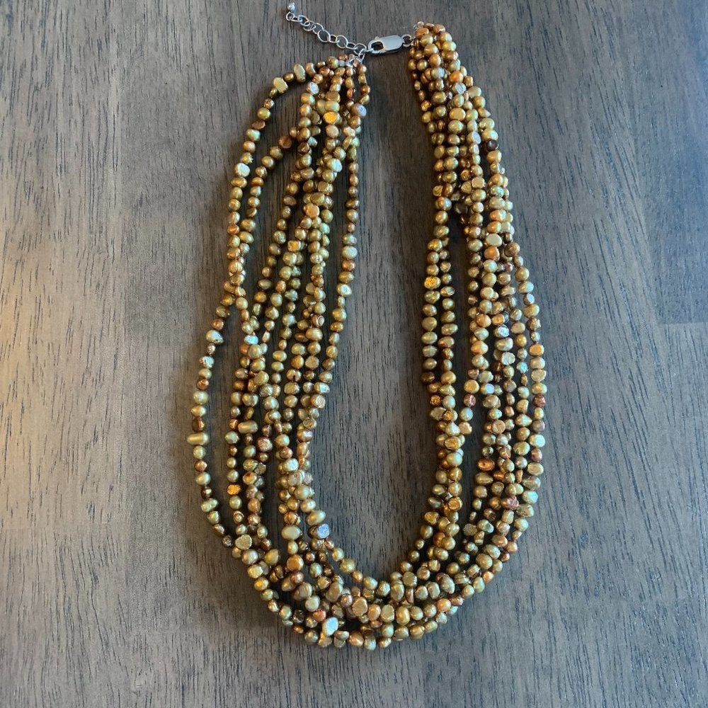 Silpada Retired Copper Freshwater pearl necklace